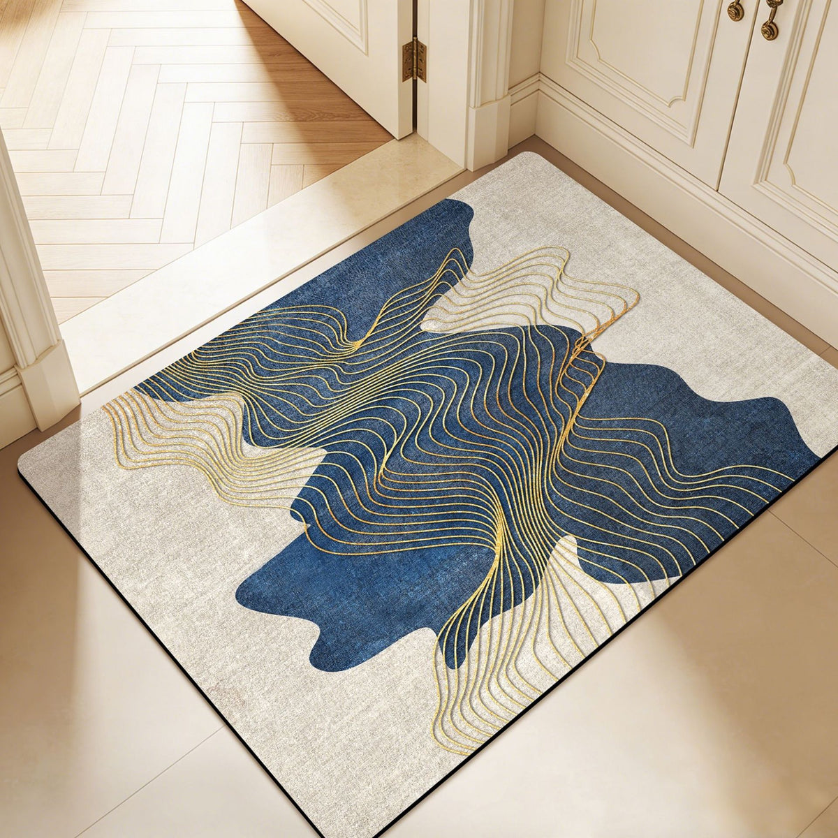 Modern Abstract Leaf Design Area Rug Acalora