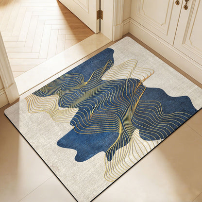 Modern Abstract Leaf Design Area Rug Acalora