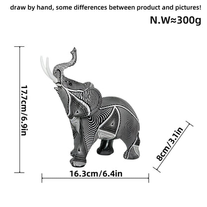 Creative elephant figurine with colorful design Acalora