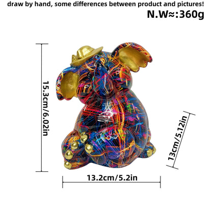 Artistic elephant figure with football motif Acalora