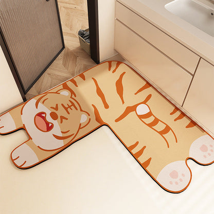 Fun-Filled Cartoon-Themed Bath Mat