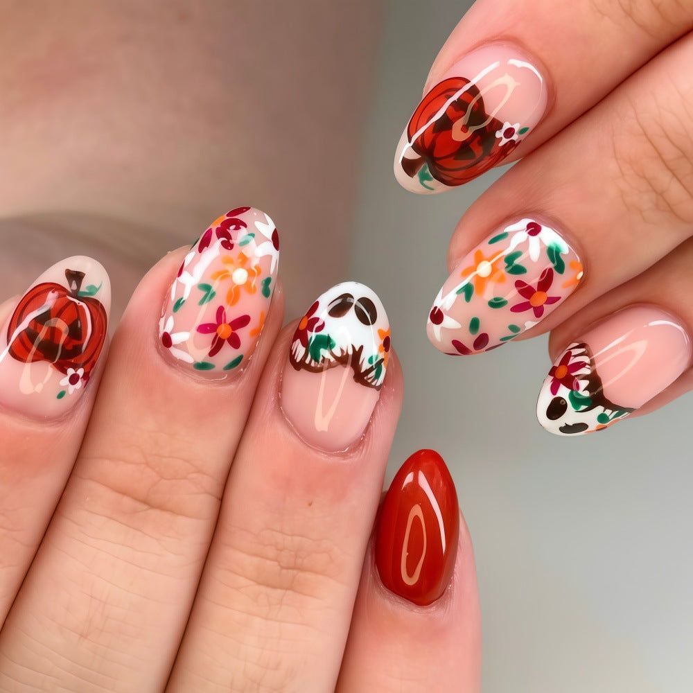 Artificial nails with autumn motifs Acalora