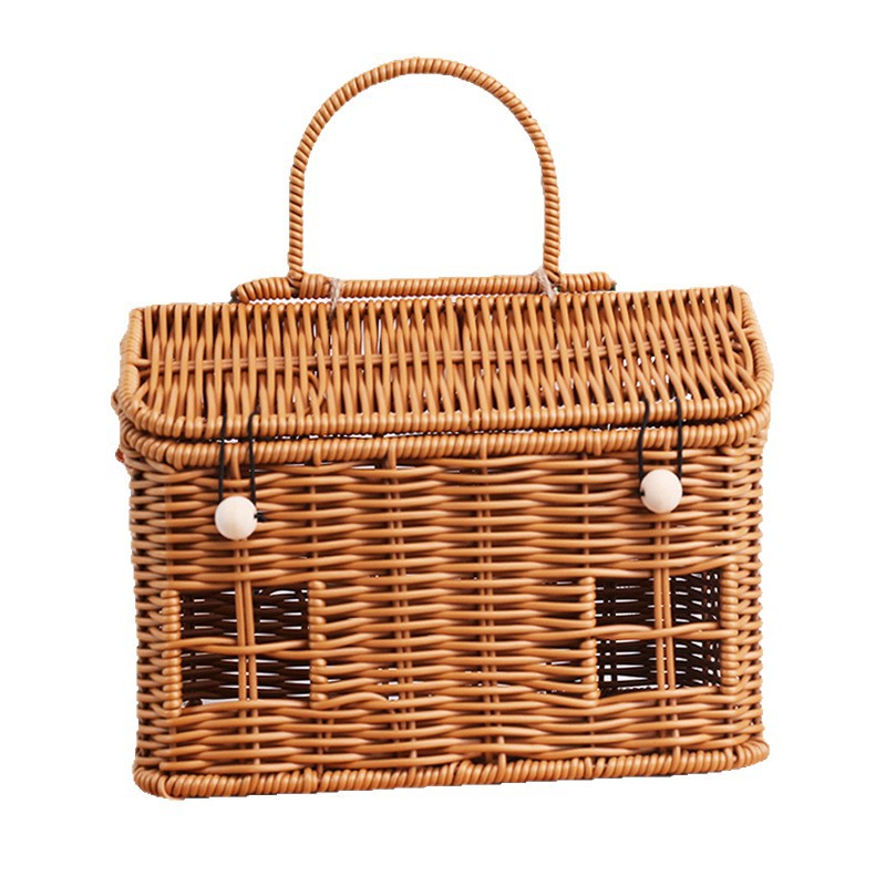 Charming Woven Storage Basket with Lid Acalora