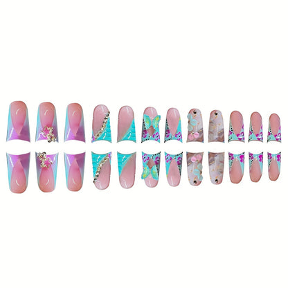 Artistic 3D Floral Press-On Nail Art Acalora