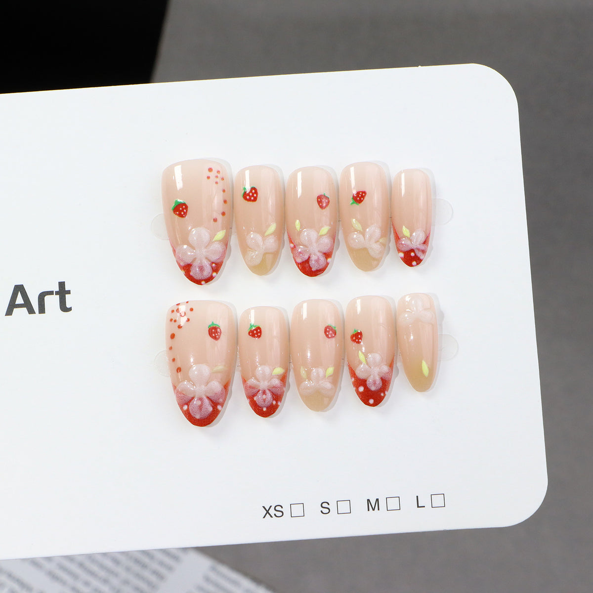 Decorative Floral Press-On Nail Designs Acalora
