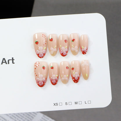 Decorative Floral Press-On Nail Designs Acalora
