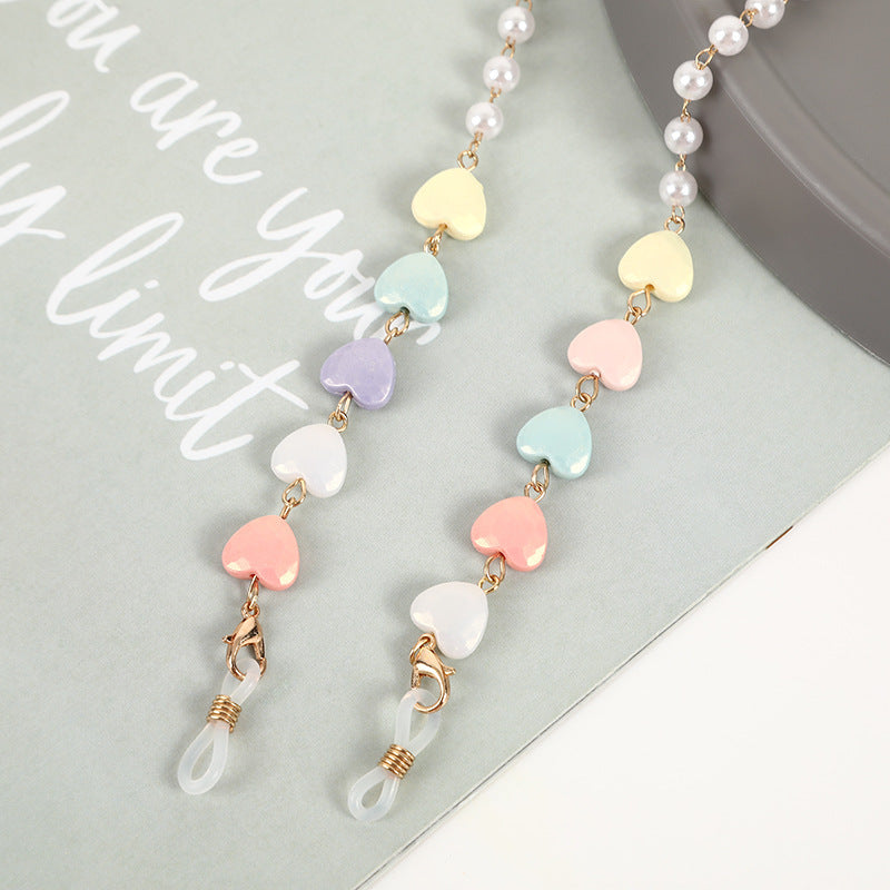 Heart Charm Eyewear Chain Acalora