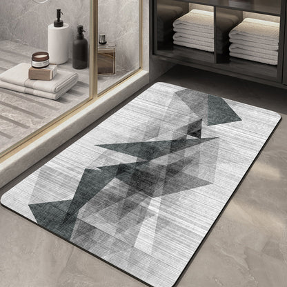 Geometric Patterned Bathroom Mat Acalora