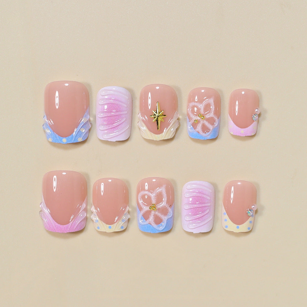 Artistic French Style Press-On Nails Acalora