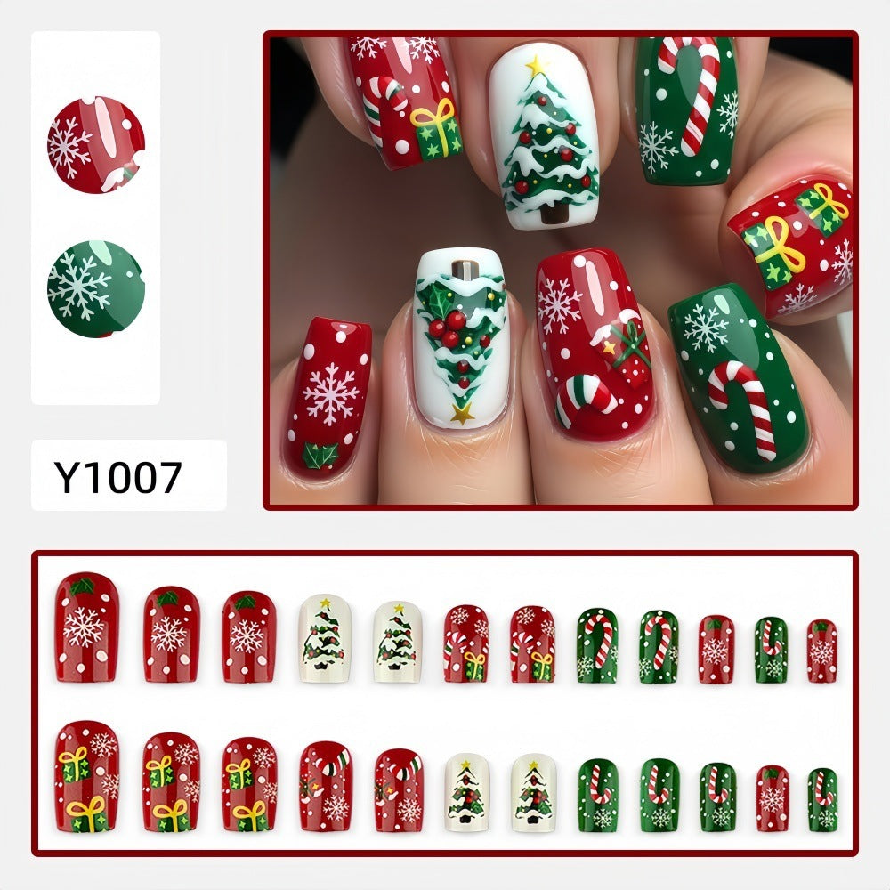 Christmas art nails in festive design Acalora