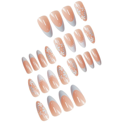 Artistic Floral Press-On Nail Design Acalora 1788434567