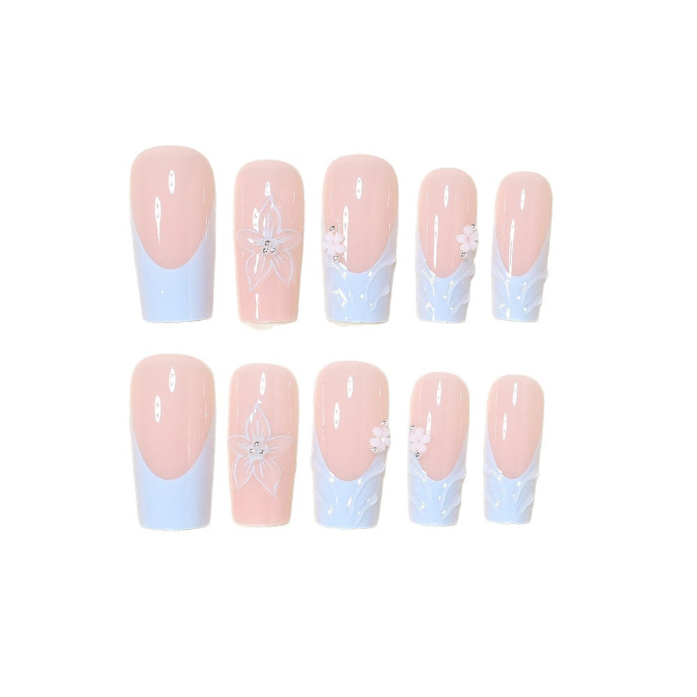 3D Floral Decorative Press-On Nail Art Acalora