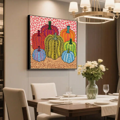 Artistic Pumpkin Canvas Wall Decoration