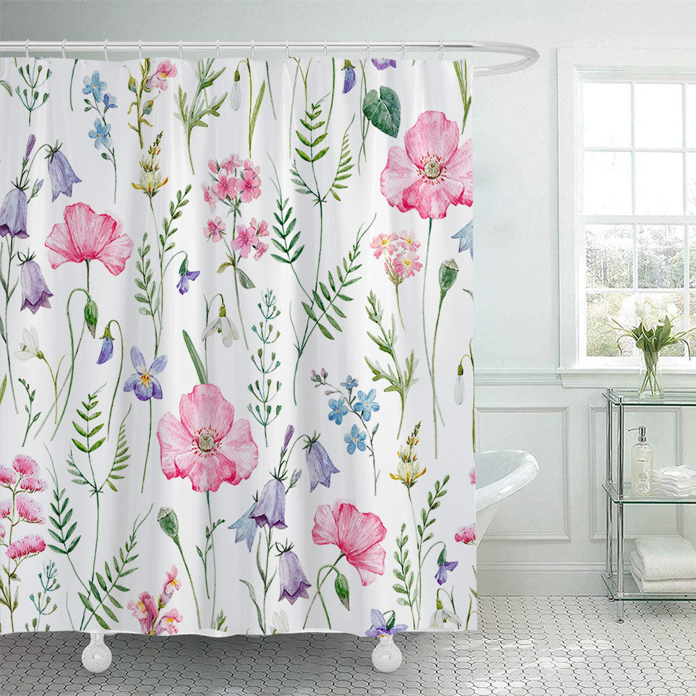 Botanical Illustration Shower Curtain