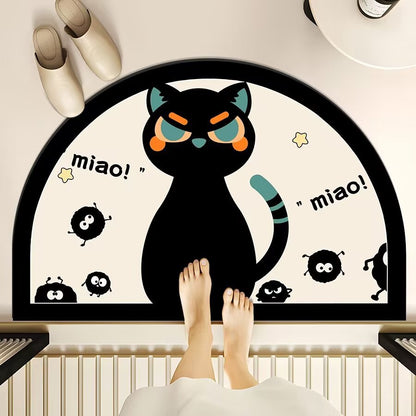 Fun Cat-Themed Bathroom Mat
