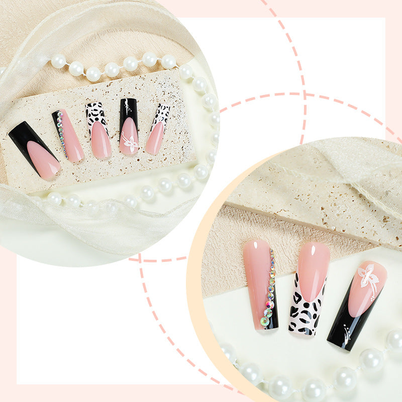 Artistic Press-On Nail Set with Creative Patterns Acalora