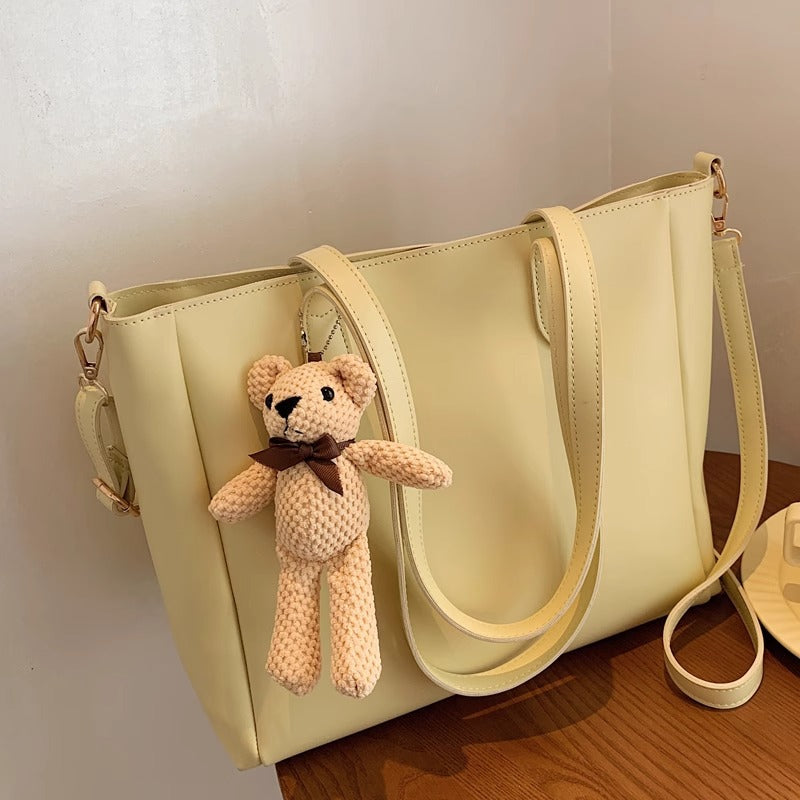 Spacious Soft Leather Tote Bag Acalora