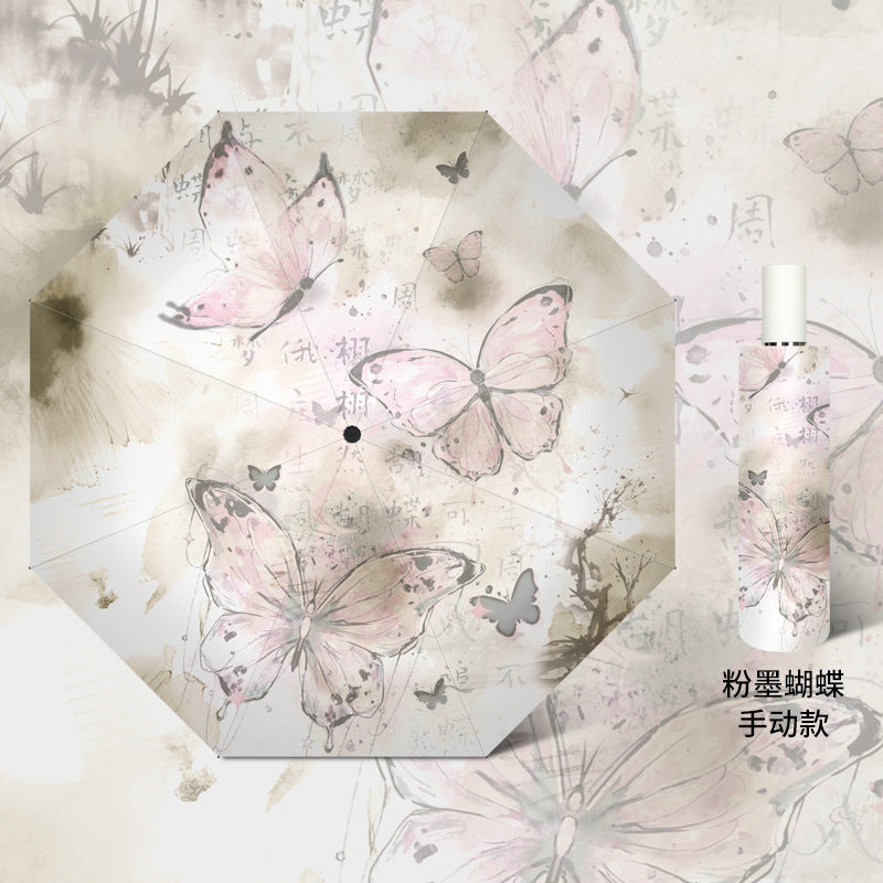 Ladies' Automatic Umbrella with Butterfly Design Karnz