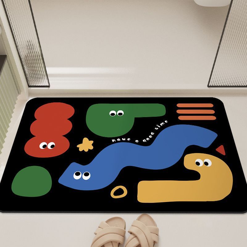 Cartoon-Inspired Bathroom Mat