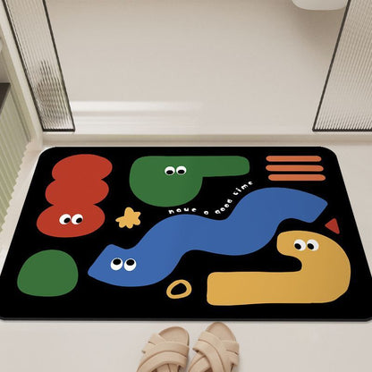 Cartoon-Inspired Bathroom Mat