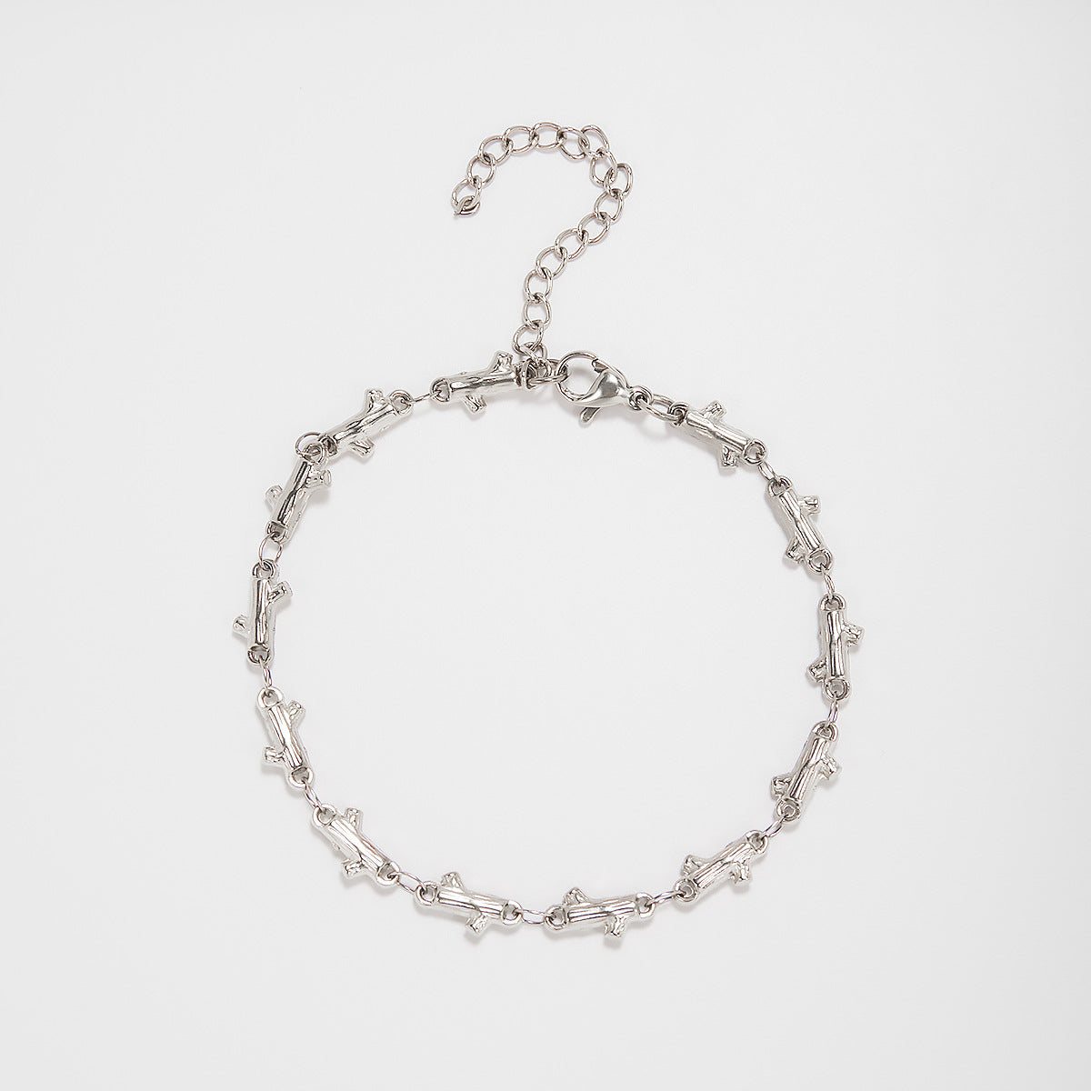 Intricate Textured Chain Bracelet Acalora