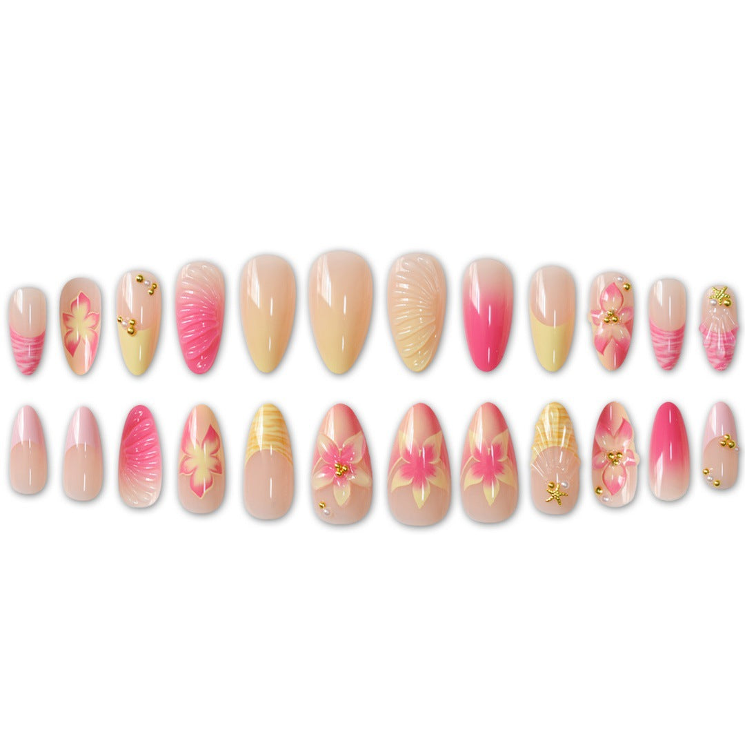 Artistic 3D Shell Press-On Nail Set Acalora