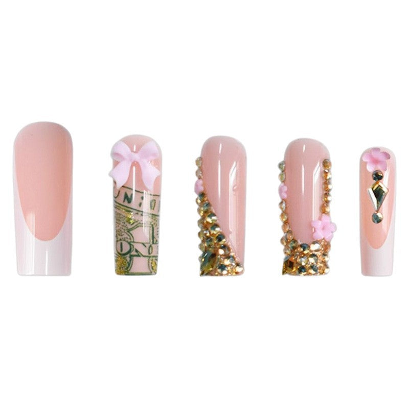 Glamorous Decorative Press-On Nails with Unique Embellishments Acalora