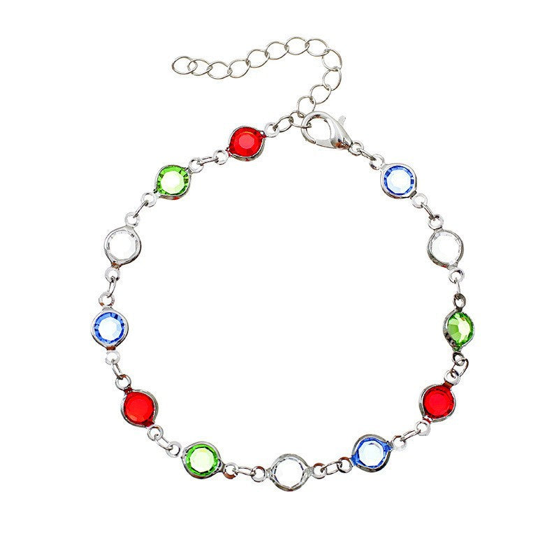 Butterfly and Daisy Charm Anklet Acalora