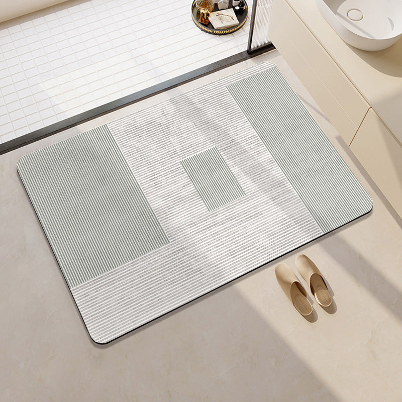 Contemporary Geometric Bath Rug Acalora