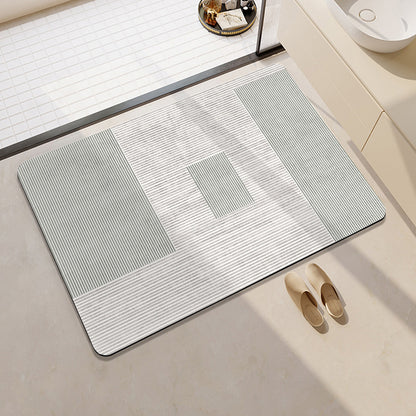 Contemporary Geometric Bath Rug Acalora