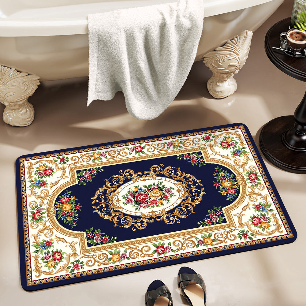 Floral Art Bathroom Mat Acalora
