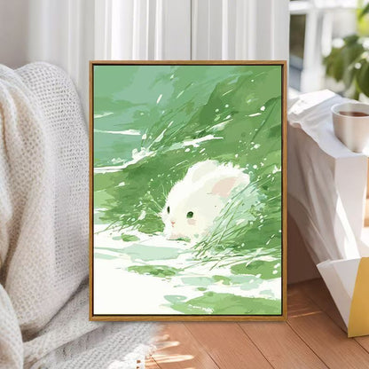 Whimsical Bunny Illustration Canvas Art