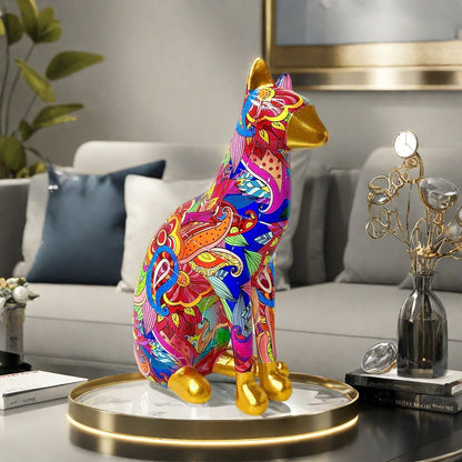 Decorative cat statue in modern art style Acalora