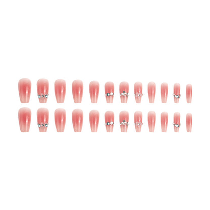 Artificial nail set with glamorous 3D decorations and shimmering accents Acalora