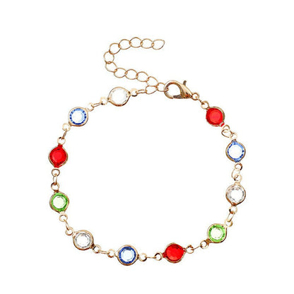 Butterfly and Daisy Charm Anklet Acalora