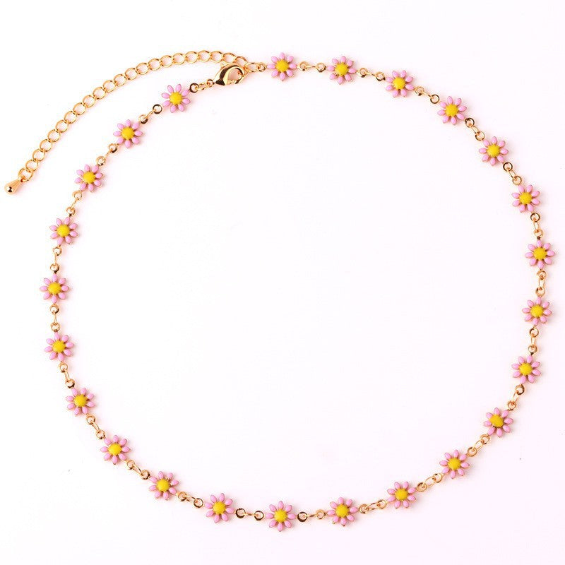 Floral Daisy Chain Necklace Acalora