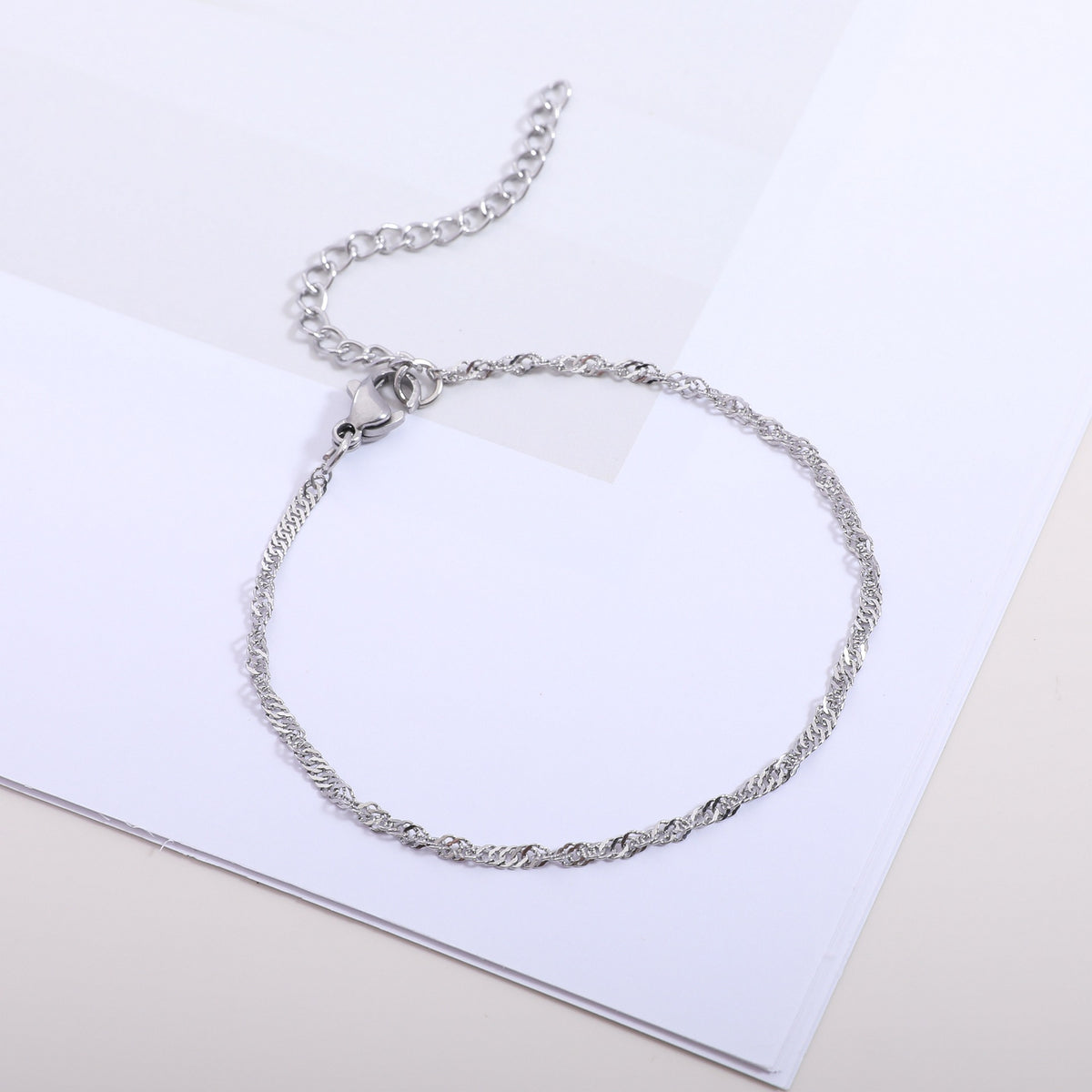 Textured Twisted Chain Bracelet Acalora