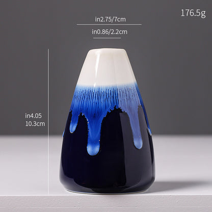 Artistic Glazed Ceramic Teardrop Vase