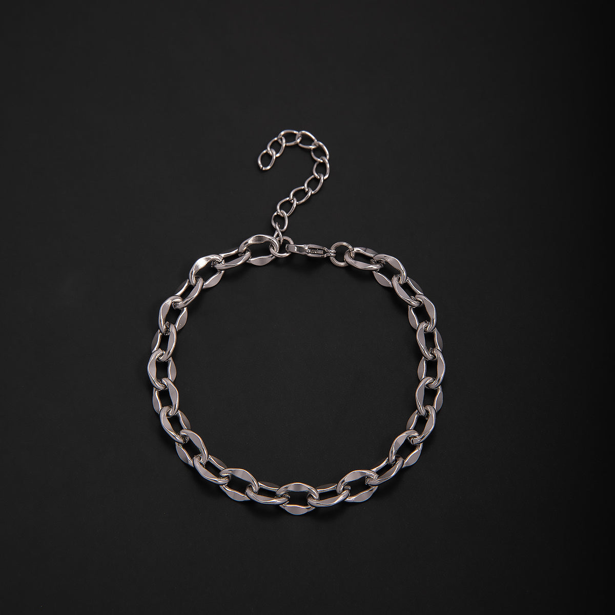 Textured Chain Link Bracelet Acalora