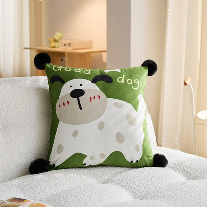 Decorative Rabbit Graphic Throw Pillow