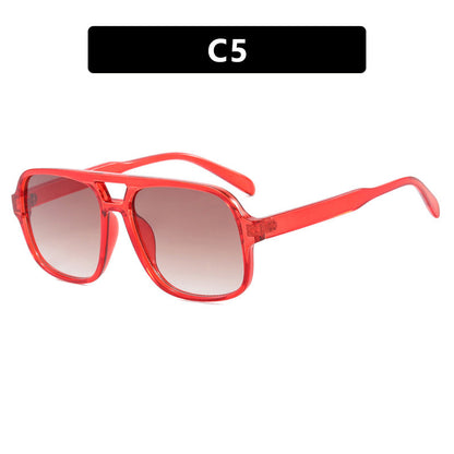 Women's modern square sunglasses with stylish transparent frame Karnz