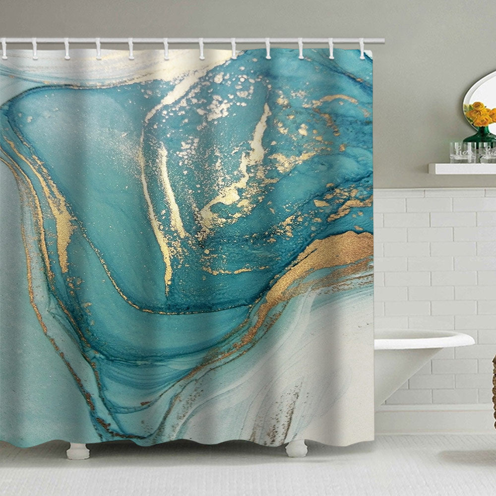 Abstract Marble Design Shower Curtain