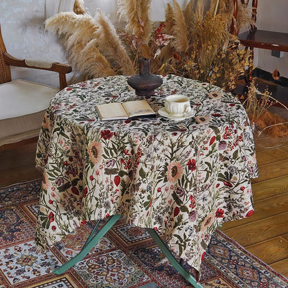 Elegant Floral Table Cover