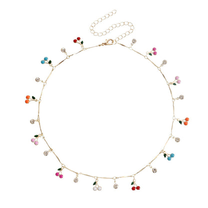Floral Charm Pendant Necklace Acalora