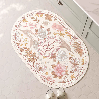Decorative Floral Bath Mat
