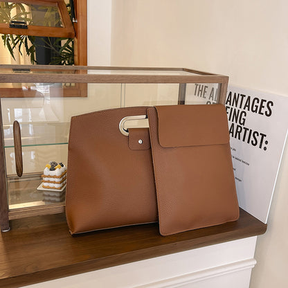 Structured Leather Tote Acalora