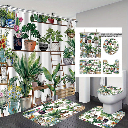 Digital Bow Pattern Bathroom Décor Set