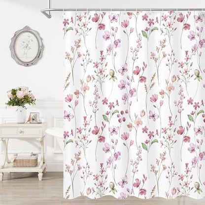 Floral Print Shower Curtain