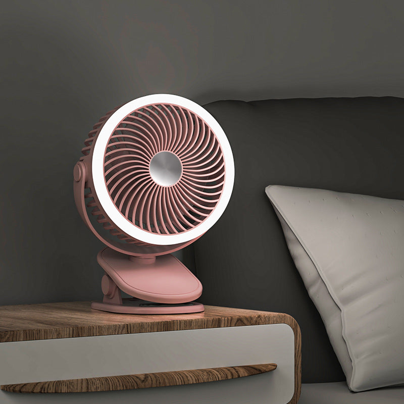 Ladies' table fan with integrated LED lighting Brehn