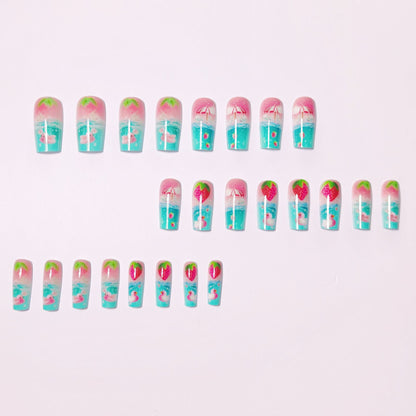 Artistic Summer-Themed Nail Art Acalora